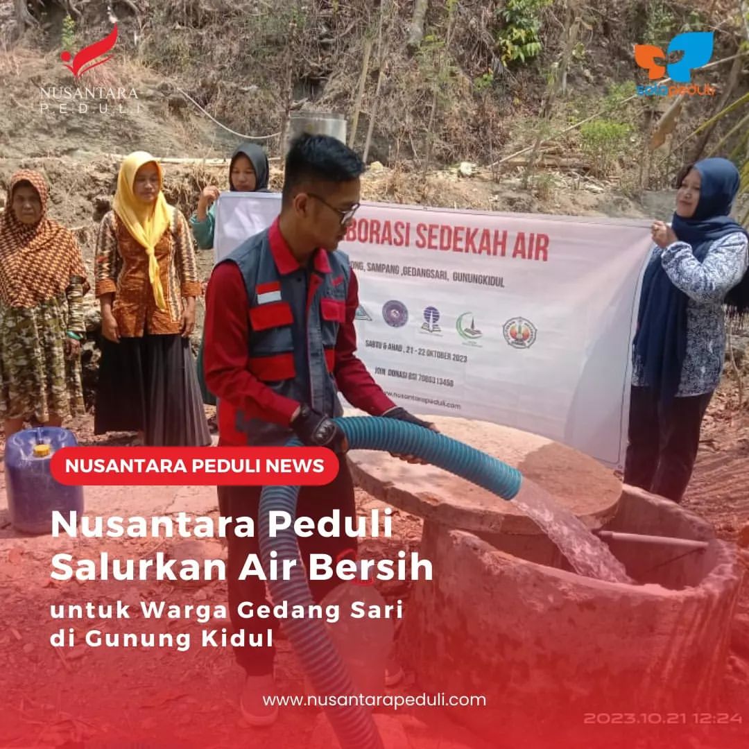 Nusantara Peduli Berkolaborasi dengan Mahasiswa Salurkan Air Bersih di ICSA