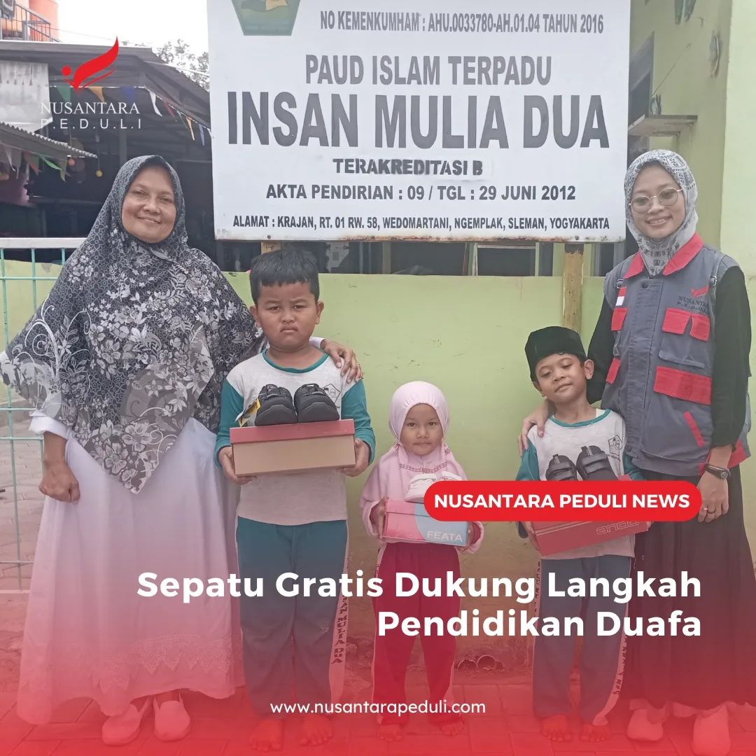 Sepatu Gratis Dukung Langkah Pendidikan Dhuafa