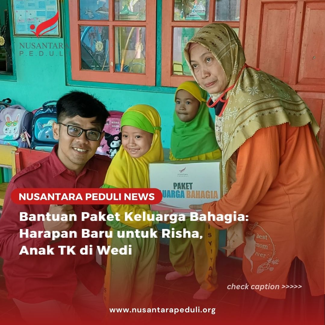 Risha, Anak TK di Wedi, Dapat Bantuan Yayasan Nusantara Peduli